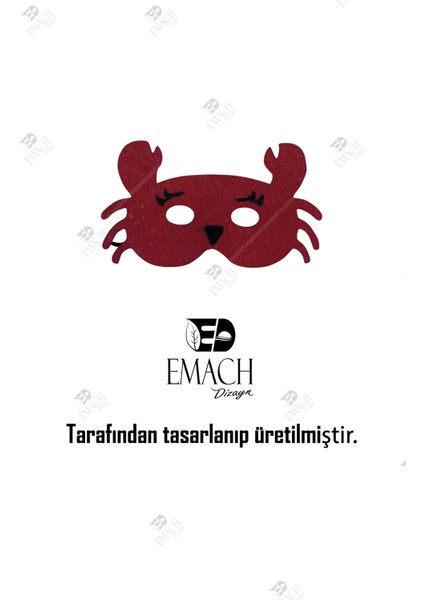 Yengeç Maske Kaliteli Keçe Hayvan Figürlü Maske indirimleri