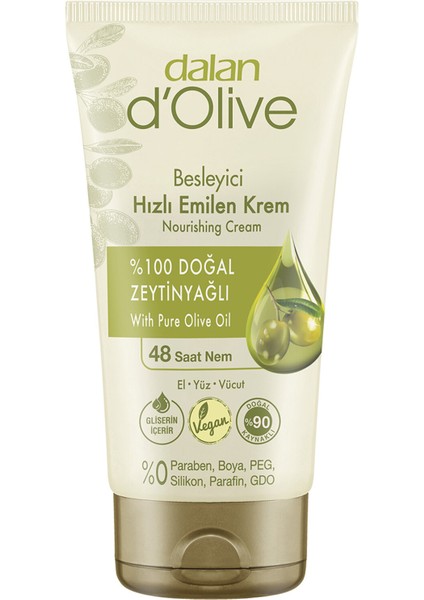 D'olive Hızlı Emilen Besleyici Krem 60 ml 3 Adet