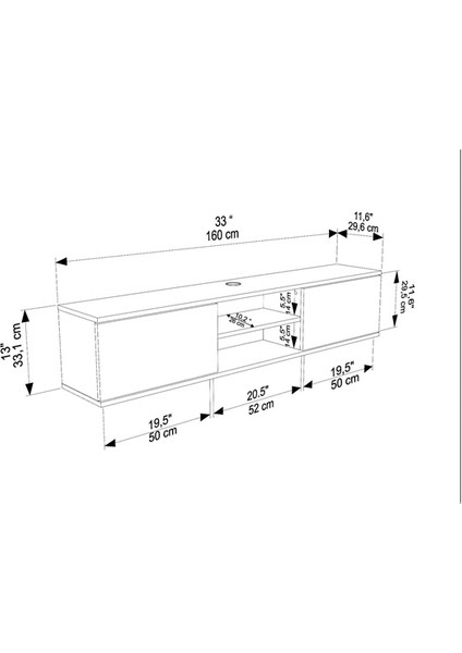 Tv Sehpası Leydi Safir Beyaz 160 cm indirimleri