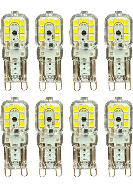 (8 adet) OSAKA 3W Beyaz Işık (6500K) Dim Edilebilir G9 Duylu LED Kapsül Ampul