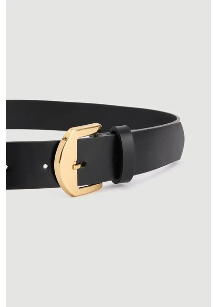 Kare Tokalı Deri Kemer - Siyah modelleri