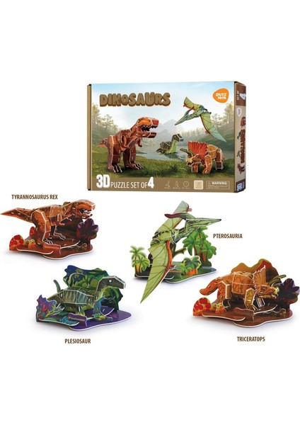 3 Adet Matrax Plaka Puzzle Dinazor 4'lü Set fiyatları