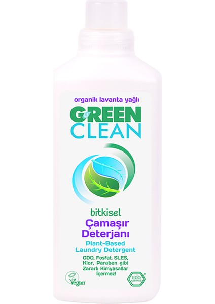 4 Adet Green Clean Bitkisel Sıvı Çamaşır Deterjanı 1000 ml fiyatları