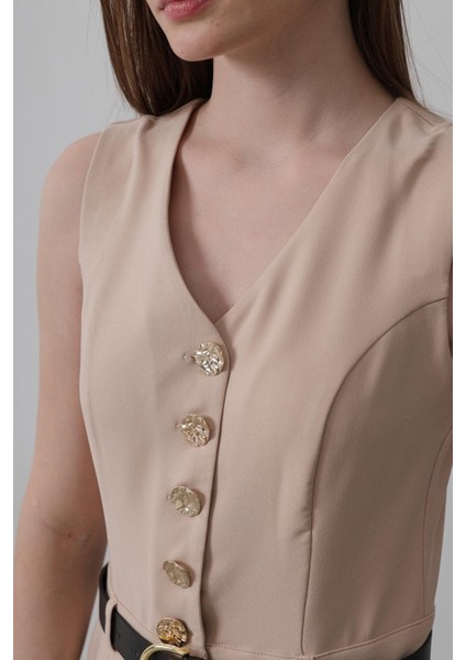 Kadın Kemerli Kolsuz Şort Tulum indirimleri