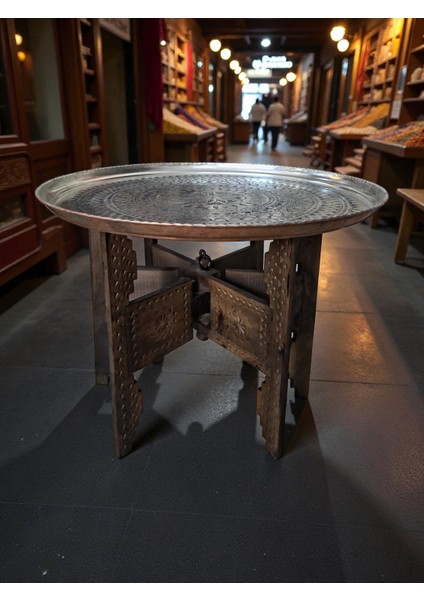 62 cm El Işlemeli Otantik Desenli Kalın Urfa Bakır Tepsi - KALAYLI-TPS455 fırsatları