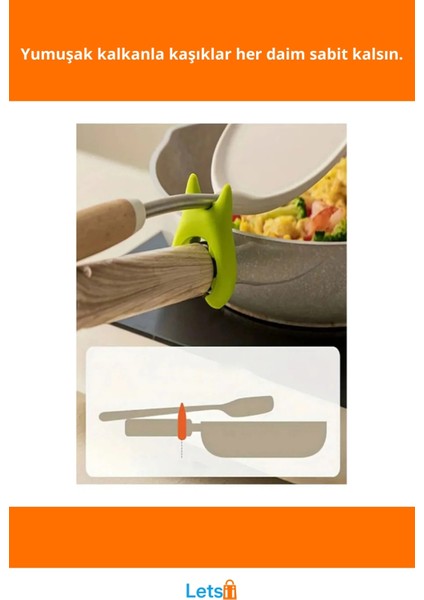 Isıya Dayanıklı Renkli Silikon Tava Tencere Kaşık Tutucu fiyatları