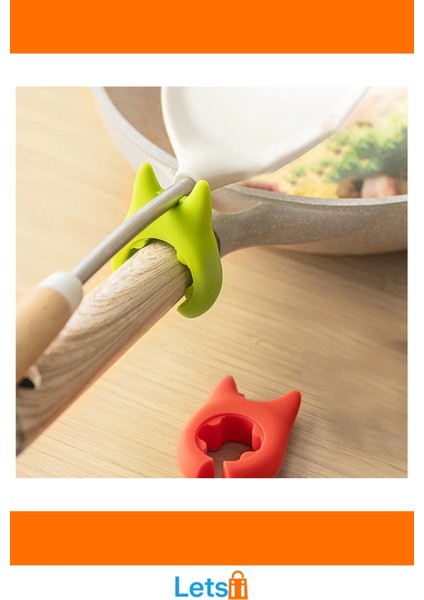 Isıya Dayanıklı Renkli Silikon Tava Tencere Kaşık Tutucu indirimleri