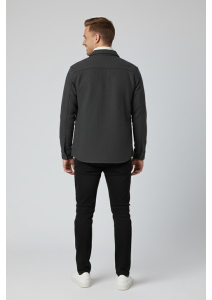 Erkek Füme Dar Kesim Cepleri Kapaklı Çıtçıtlı Ince Kaşe Ceket Mont 2500559 fiyatları