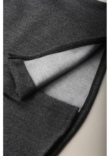 Erkek Füme Dar Kesim Cepleri Kapaklı Çıtçıtlı Ince Kaşe Ceket Mont 2500559 fırsatları