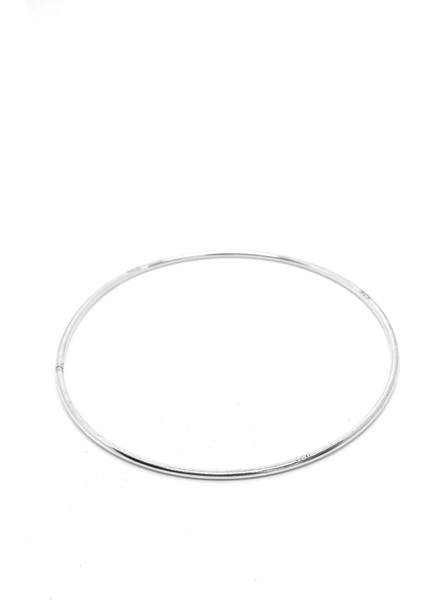 Düz Gümüş Halka Bilezik