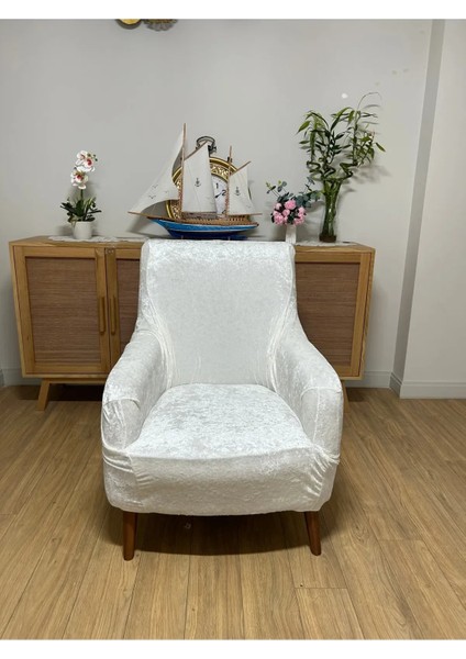 Kadife Lastikli Koltuk Örtüsü Kanepe Kılıfı Çekyat Örtüsü Esnek