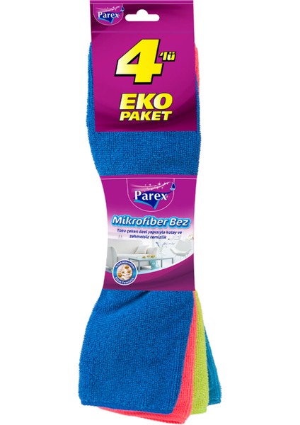 Açık Mikrofiber Bez 4'lü 3 Adet