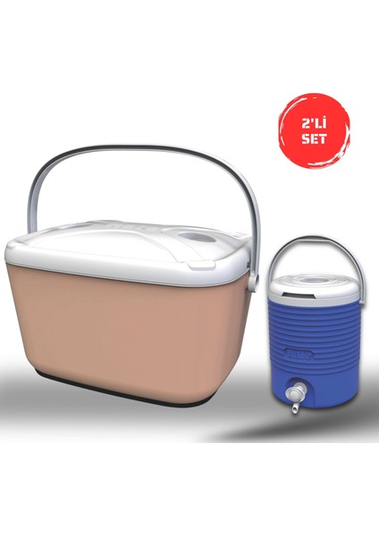 Buzluk Termos Set-30 Lt Buzzy Buzluk Termos (1178 Cooler Box)+ +6.5 Lt Erciyes Piknik Termos (1403 Cooler Jug)