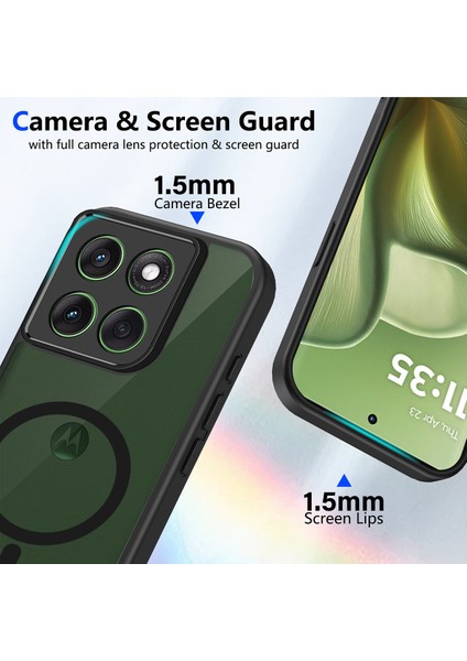Motorola Edge 60 Pro Kılıf, Manyetik Yarı Saydam Mat Darbeye Dayanıklı ve Parmak Izi Önleyici Koruyucu Kılıf-Siyah (Yurt Dışından) fiyatları
