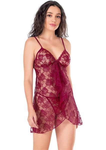 Mdb Mdbshop Bordo Kısa Tül Gecelik fiyatları