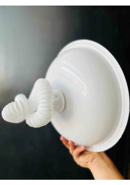 Yuvarlak Eviye – Kompakt Alanlar Için Abs Plastik Lavabo (Siyah / Beyaz) modelleri