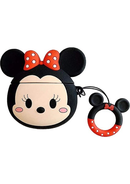 Airpods Pro 3. Nesil Uyumlu Sevimli Minnie Mouse Figürlü Darbe Önleyici Kulaklık Koruma Kılıfı modelleri