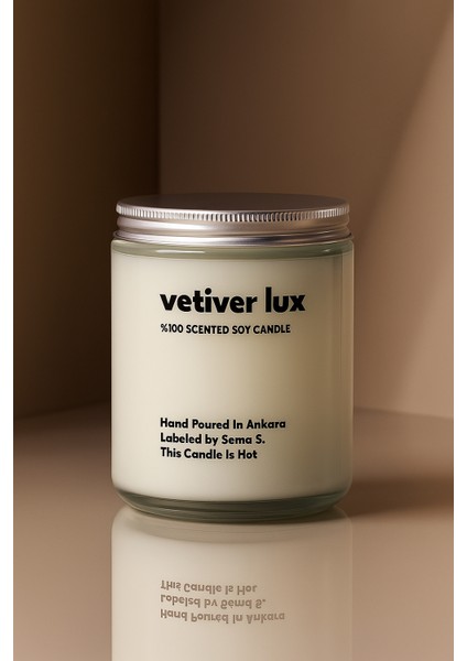 : Vetiver Lux : Cam Kavanozda Kokulu %100 Soya Mum (Narenciye, Greyfurt, Sandal Ağacı, Musk) fiyatları