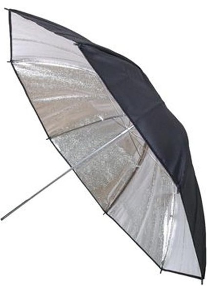 Stüdyo Reflektör Şemsiyesi 84CM 33 Inç Gümüş Siyah