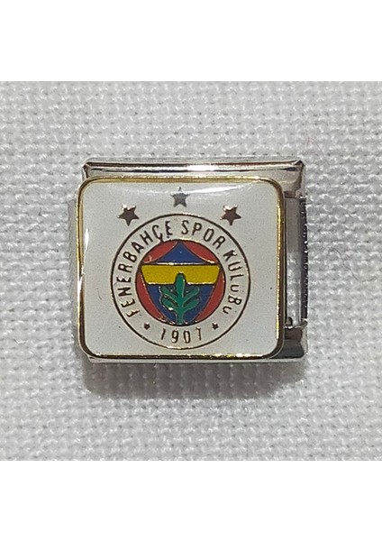 Fenerbahçe Logolu 1907 Taraftar Çelik Charm – Italyan Bilezik Uyumlu