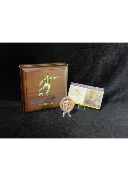 – Lefter Küçükandonyadis Türk Spor Insanları Serisi No:3 Gümüş Hatıra Sikkesi Özel Ahşap Kutulu