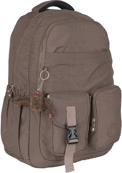 Relaxion Suya Dayanıklı Klinkır Kumaş 9 Bölmeli Geniş Hacimli Okul Günlük Spor Seyahat Sırt Çantası