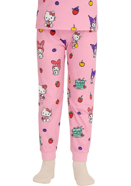 Cute Hello Kitty ve Kuromi Desenli Kız Çocuk Pijama Takımı fırsatları