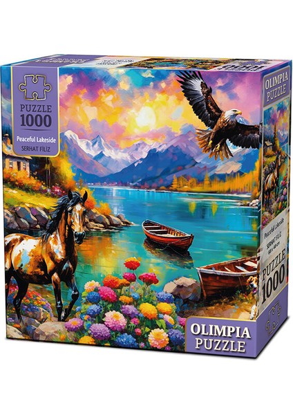 2 Adet Olimpia Puzzle Huzurlu Göl 1000 Parça fiyatları