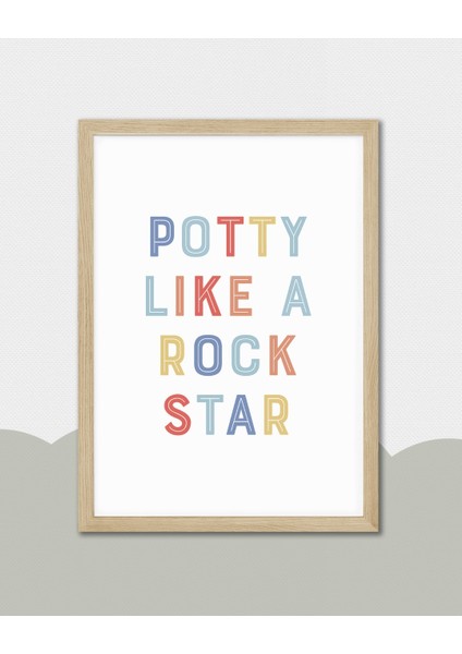 Potty Like A Rock Star 2 Dijital Baskı Çocuk Posteri (Çerçevesiz) modelleri