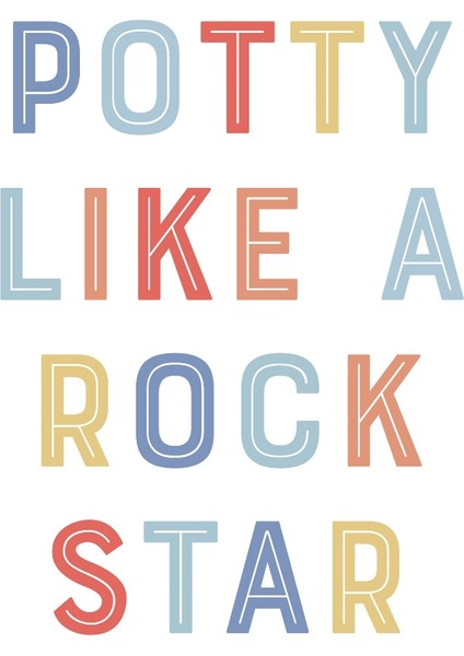 Potty Like A Rock Star 2 Dijital Baskı Çocuk Posteri (Çerçevesiz) indirimleri