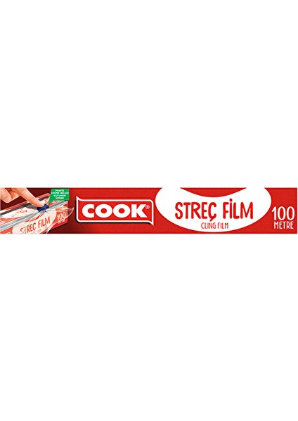 4 Adet Cook Streç Film 100 Metre Kesme Bıçaklı