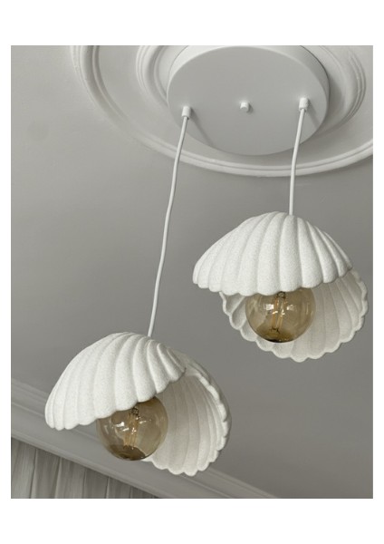 Inci Beton Görünümlü Iskandinav & Bohem Tarz 2’li Sarkıt Avize-Profesyonel Tasarım,gün Işığı Ampul Içerir fiyatları