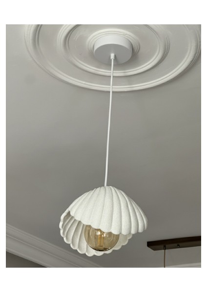 Inci Beton Görünümlü Iskandinav &bohem Tarz Tekli Sarkıt Avize–profesyonel Tasarım,gün Işığı Ampul Içerir