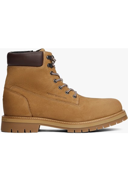 Erkek Bot Marka Logolu Süet Detaylı ve Kauçuk Tabanlı