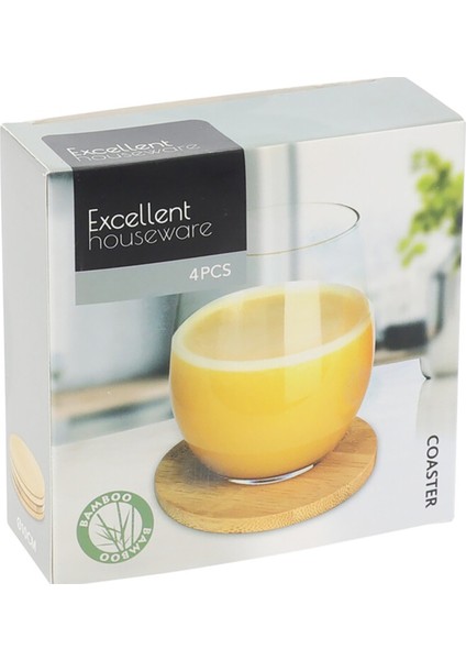 Excellent Ahşap Bardak Altlığı 3 Adet