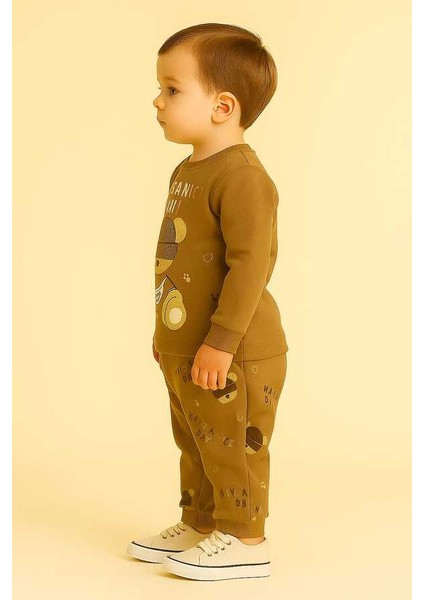 Kahverengi Ayıcık 1-2-3 Yaş Çocuk Alt Üst Takım Pijama Takım fırsatları