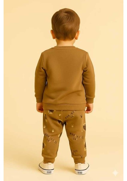 Kahverengi Ayıcık 1-2-3 Yaş Çocuk Alt Üst Takım Pijama Takım indirimleri