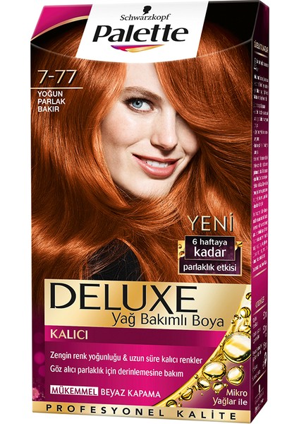 4 Adet Palette Saç Boyası 7.77 Yoğun Bakır