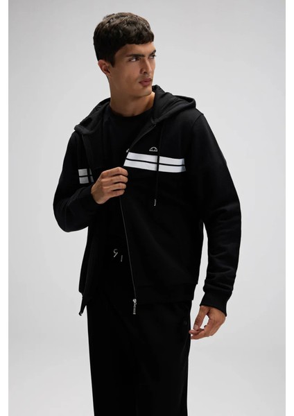 Şerit Detaylı Pamuklu Regular Fit Kapüşonlu Sweat Erkek Sweat EM617 fiyatları