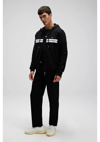 Şerit Detaylı Pamuklu Regular Fit Kapüşonlu Sweat Erkek Sweat EM617 modelleri