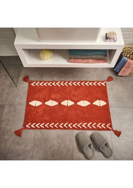 Soft Tufting Thek Banyo Paspası - Kiremit - 60X90 cm