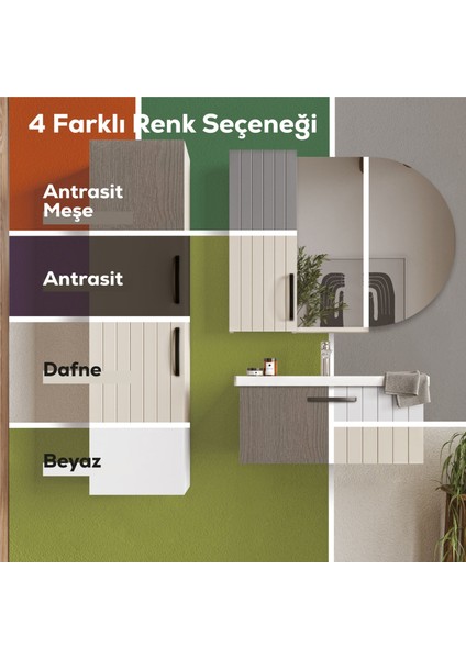 D10 Next Lavabo Dolabı Çekmeceli 80 cm Dafne Lake indirimleri