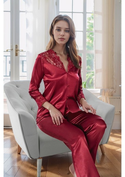 6 Parça Çeyizlik & Hediyelik Gecelik Sabahlık Pijama Takımı Kutulu Saten Set LA.L01.I1.SS010 indirimleri