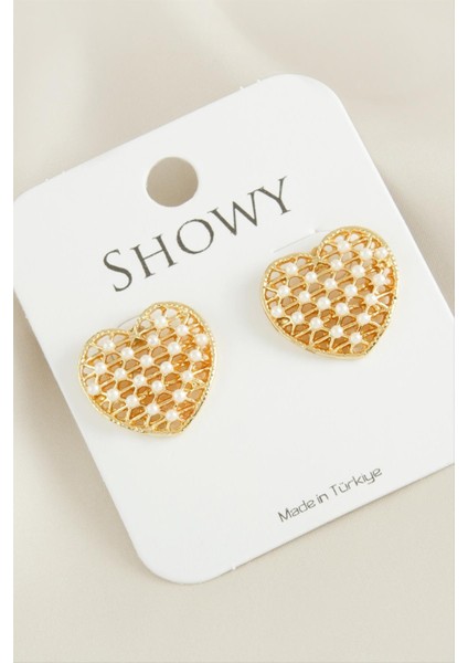 Kalp Yeni Sezon Inci Küpe