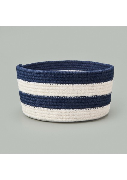 Living Nautical Fun Dekoratif Sepet - Siyah / Beyaz - 20X10 cm
