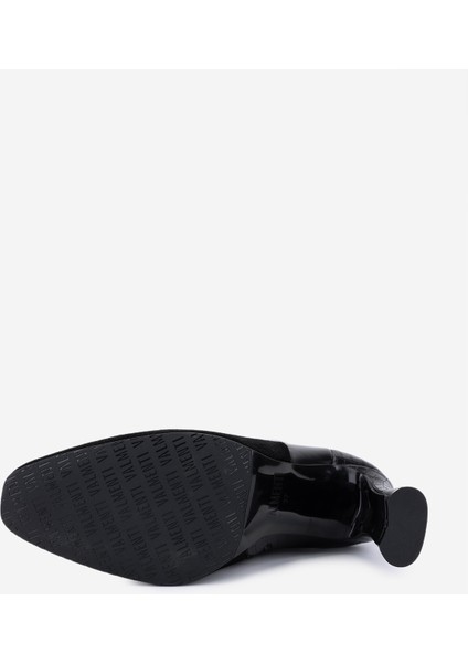 Kadın Hakiki Deri Siyah Topuklu Bot 33 8500 Bn Bot SK25-26 Syh Suet/syh Kroko indirimleri