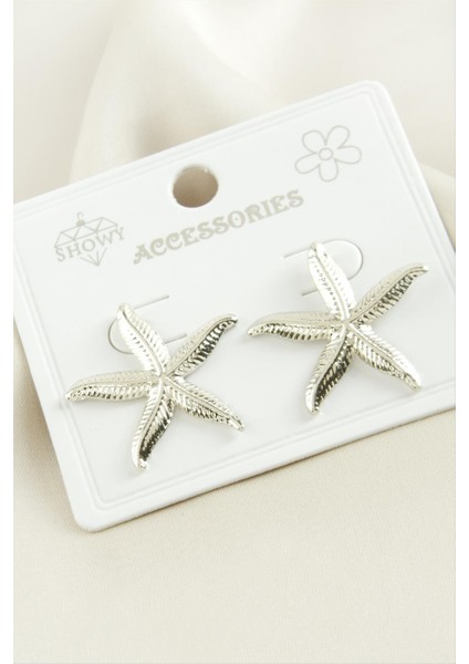 Deniz Yıldızı Metal Küpe