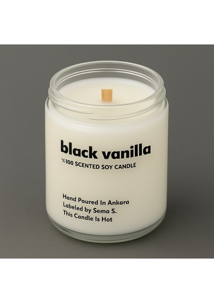 : Black Vanilla : Cam Kavanozda Kokulu %100 Soya Mum (Kakule, Zerdeçal, Vanilya, Safran, Zencefil) modelleri