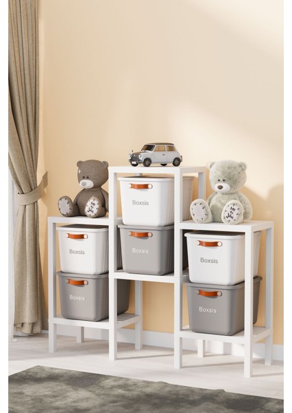 6 Katlı Düzenleyici Plastik Raf Ünitesi, Kitaplık, Banyo, Mutfak Rafı, Ayakkabılık - Beyaz fırsatları