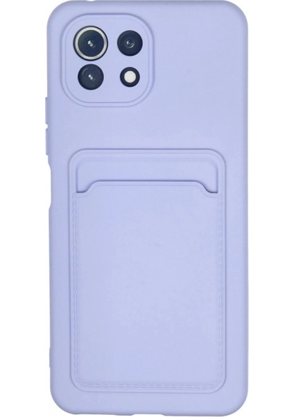 Xiaomi Mi 11 Kılıf Kelvin Kartvizitli Silikon - Lila (K95)